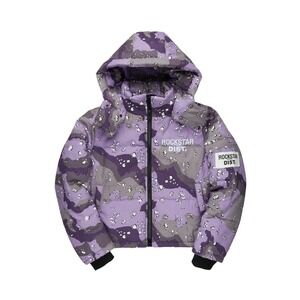 Rockstar Original Porchea Purple Camo Puffer Jacket Size Small New With Tags